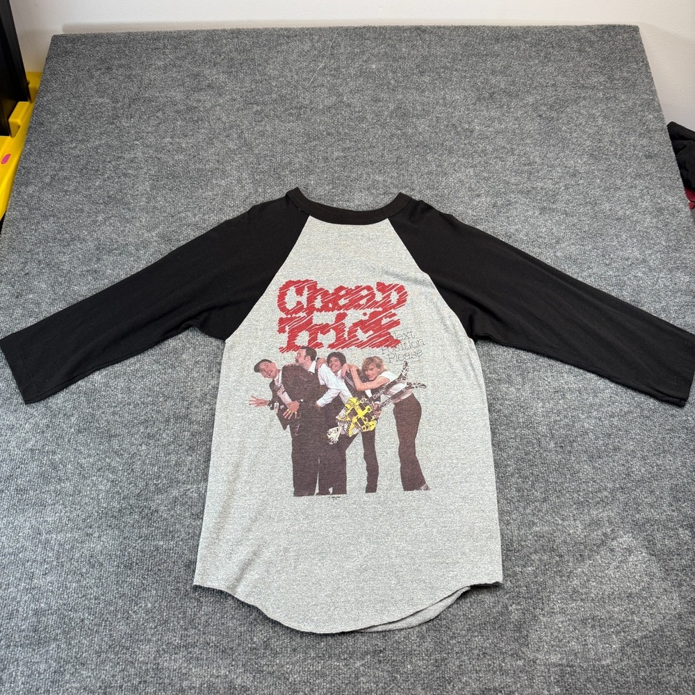 Vintage 1983 Cheap Trick Tour Shirt Medium Winterland Raglan Next Position Pleas